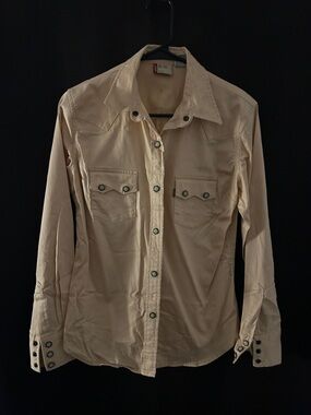 Levi's Beige Button-Down Western Shirt